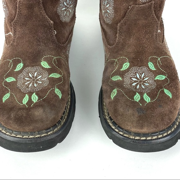 Roper Chunk Floral Embroidered Cowgirl Boot - 6 1/2 - Picture 8 of 12